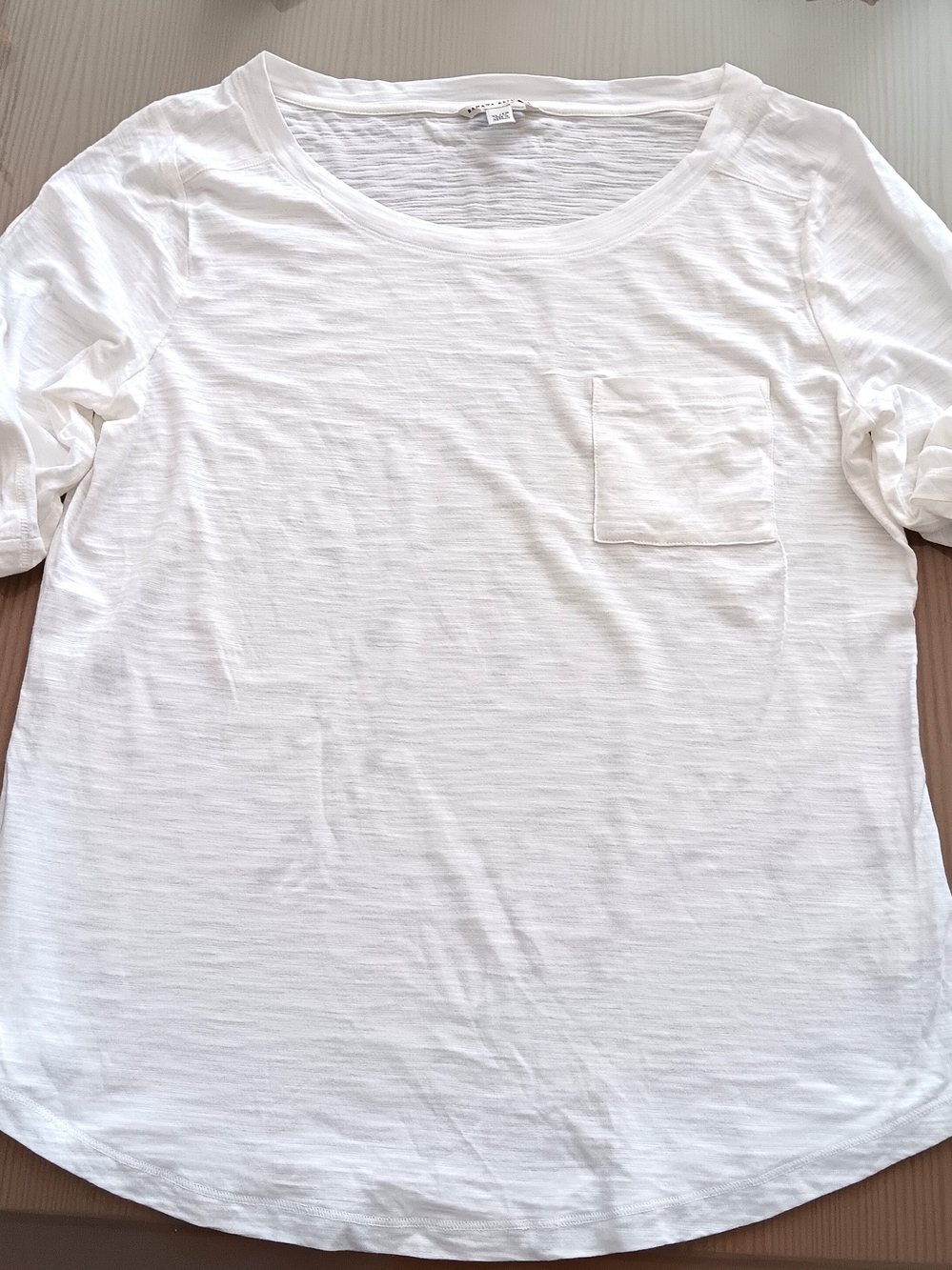Banana Republic White Short-Sleeve Pocket Tee